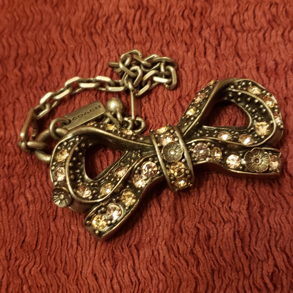 Coach Tea Rose Selena Gomez Bow Purse Charm